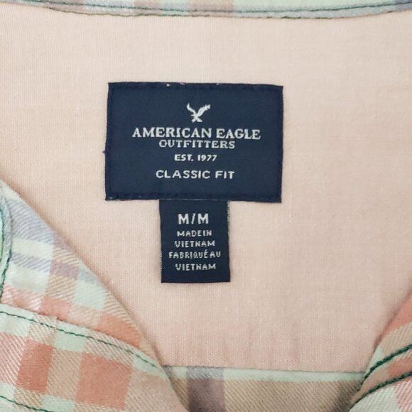 Womens Upcycled Distressed Flannel with "Wicked" Embroidered Patch Medium - Picture 7 of 9